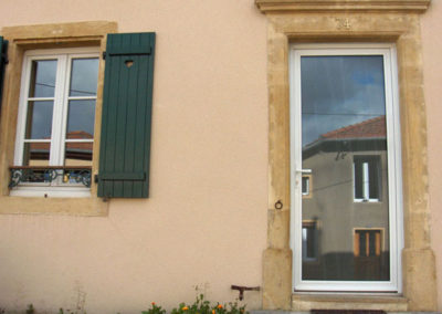 Porte d'entrée Alu blanche