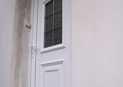 Porte d'entrée PVC blanc